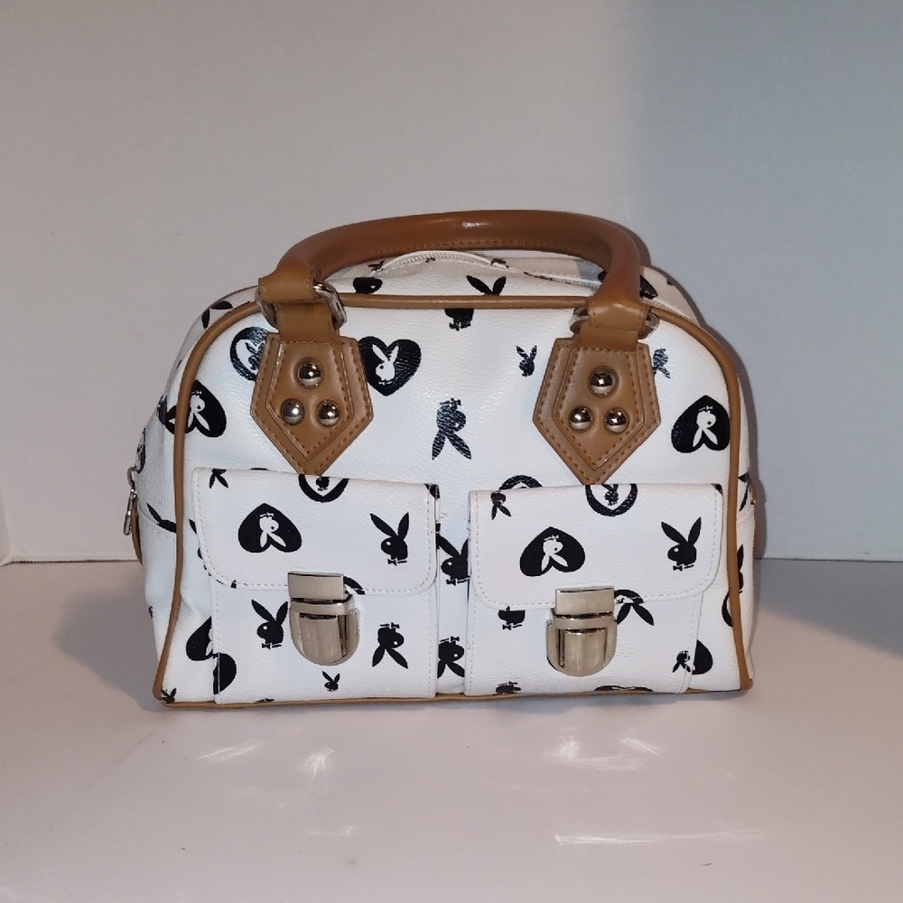Playboy Bunny Monogram Vintage Y2K Purse Black And White Bag